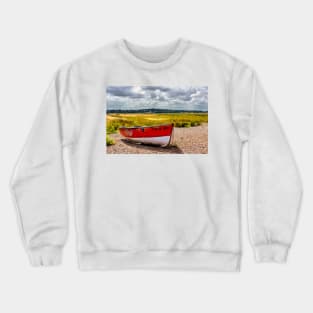 Boat at Cley next to the sea Crewneck Sweatshirt